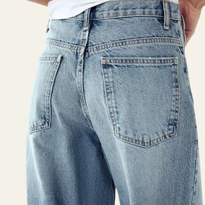 Vrouwen Jeans Wijd Comfortabel Losse Zomerbroek