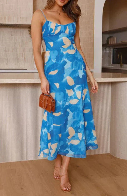 Vrouwelijke Zomerjurk Midi Elegante Jurk voor Dames
