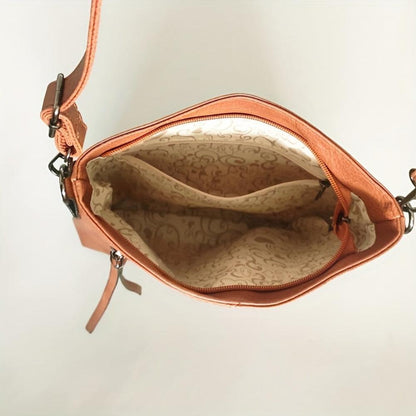 Vierkante Retro Schoudertas Bruin Crossbody Damestas Compacte Stijlvolle Schoudertas Dagelijks Gebruik