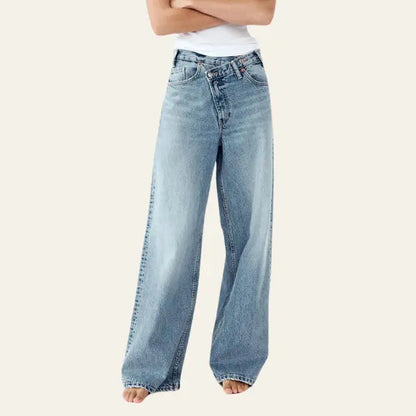 Vrouwen Jeans Wijd Comfortabel Losse Zomerbroek - StudioMarella