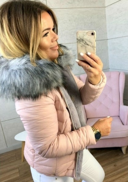 Dames Winterjas Warm Gewatteerd Faux Fur Kapuchon