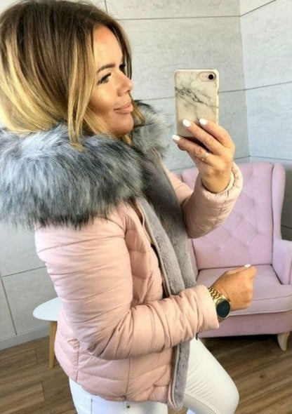 Dames Winterjas Warm Gewatteerd Faux Fur Kapuchon