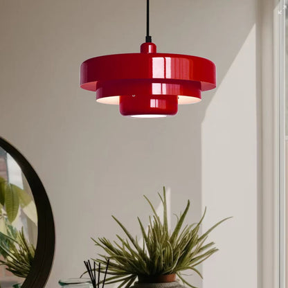Hanglamp Metaal Gelaagd Ø35cm Oranje E27 Eettafel Woonkamer Retro Design Verlichting Industrieel Modern