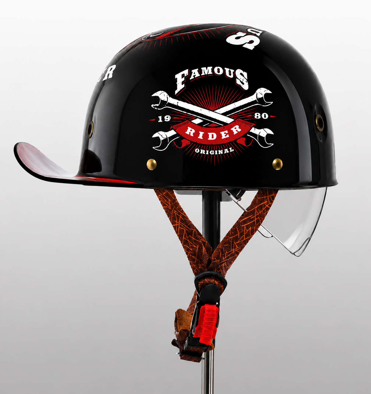 Motorhelm Halfopen Baseball Stijl DOT ECE Gecertificeerd Dagelijks Rijden Veiligheid Comfort Bescherming