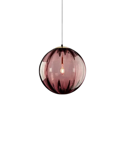 Handgeblazen glazen hanglamp bol met verstelbare kabel grijs blauw bruin rood groen amber 15x22cm 20x25cm sfeerlicht eetkamer woonkamer slaapkamer moderne design verlichting