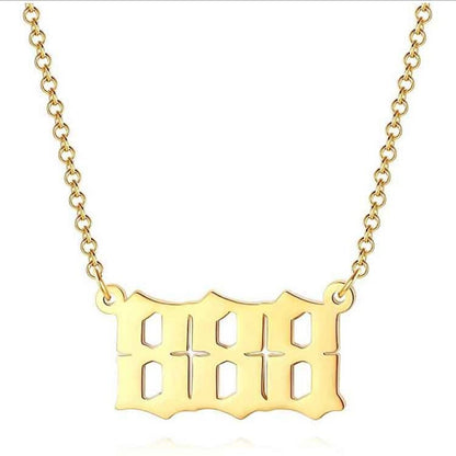 Gouden Ketting met Geluksengel en Cijfer Sieraad