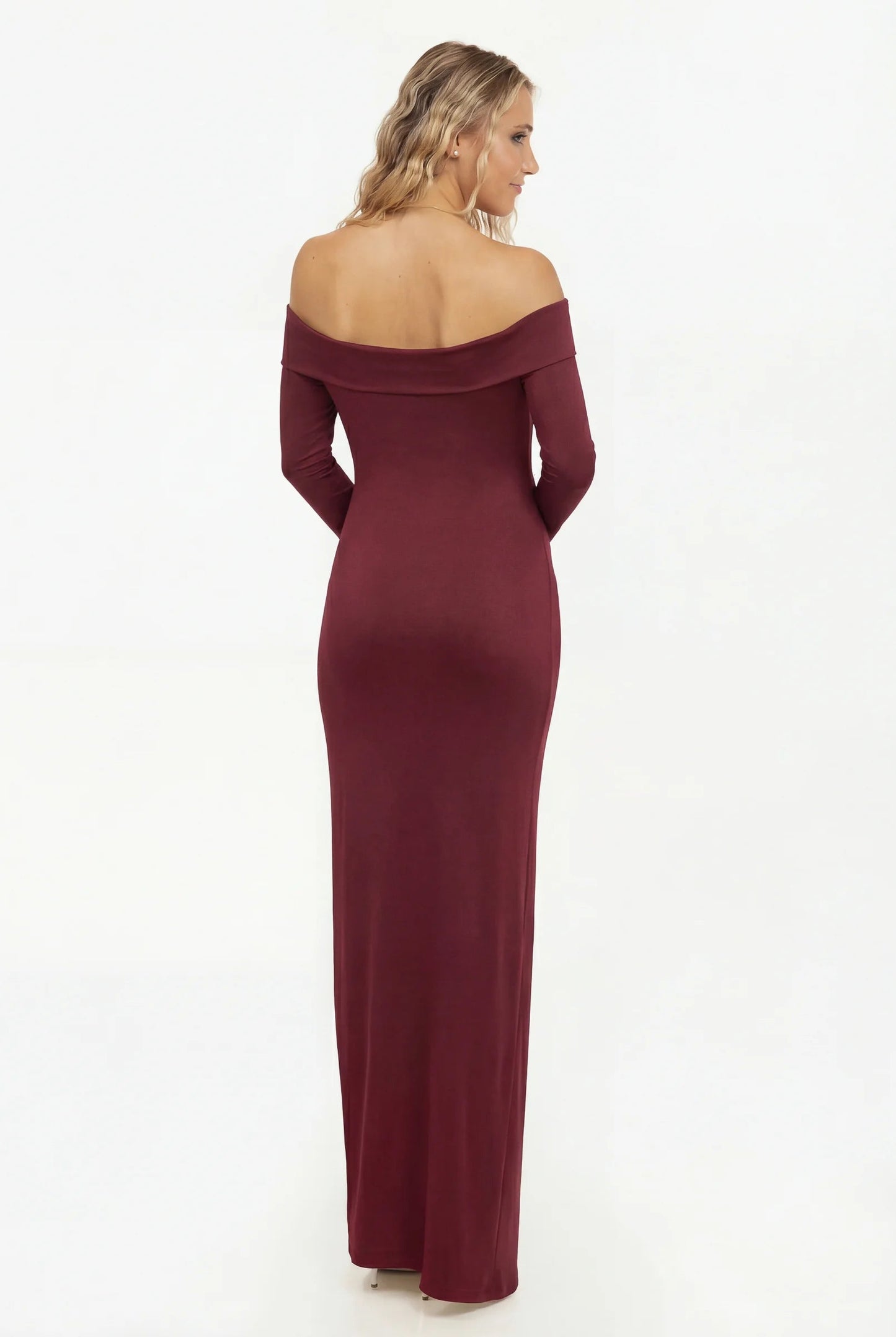 Zwangerschapsjurk Maxi Off Shoulder Elegante Zomerjurk voor Dames