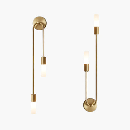 Gouden Wandlamp 2-Lichts Sticks – Moderne LED Verlichting voor Woonkamer en Slaapkamer
