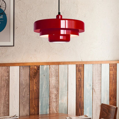 Hanglamp Metaal Gelaagd Ø35cm Oranje E27 Eettafel Woonkamer Retro Design Verlichting Industrieel Modern