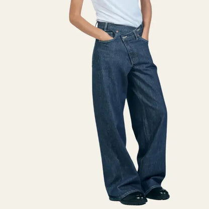 Vrouwen Jeans Wijd Comfortabel Losse Zomerbroek