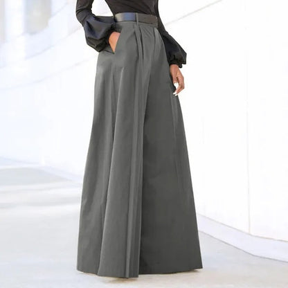 Dames Broek Wijde Pijpen Hoge Taille Comfortabele Zittende Broek