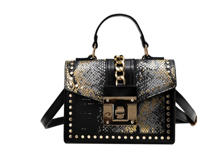 Dames Schoudertas Slangenprint Lederlook Modieus Model
