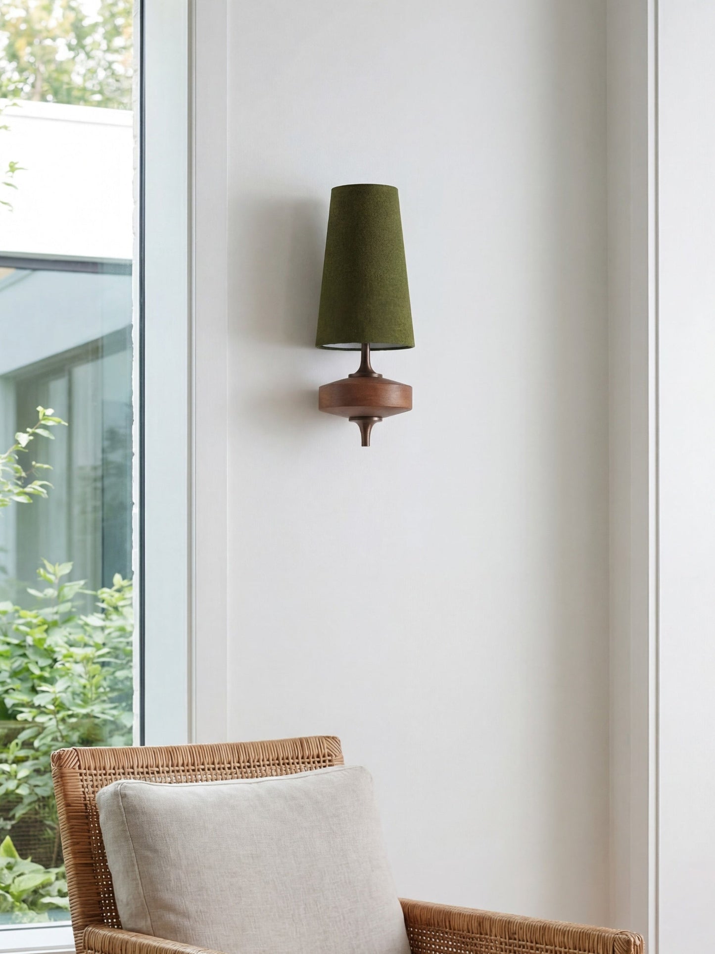 Retro Wandlamp met Stoffen Kap – Vintage Verlichting voor Slaapkamer