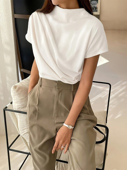 Valento | Witte Vrouwelijke Top Elegante Stijl