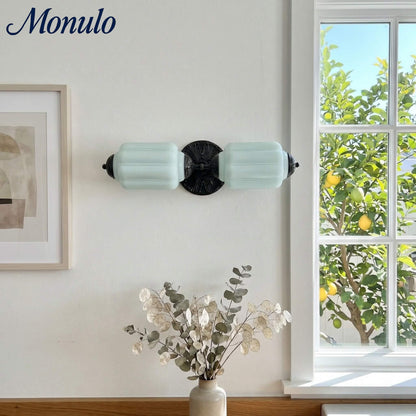 Eloise Vintage Scalloped Milk Glass Wall Sconce - Modern Accent Lighting for Bathroom and Bedroom