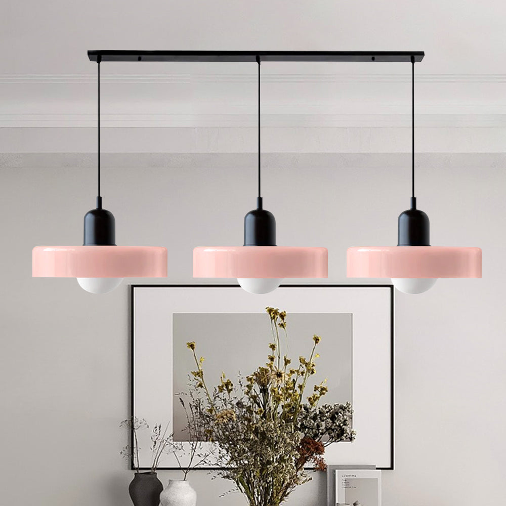 Luccon Triple Hanglamp Glas G9 Retro Kleuren Eettafel Woonkamer Design Verlichting Meerlamp