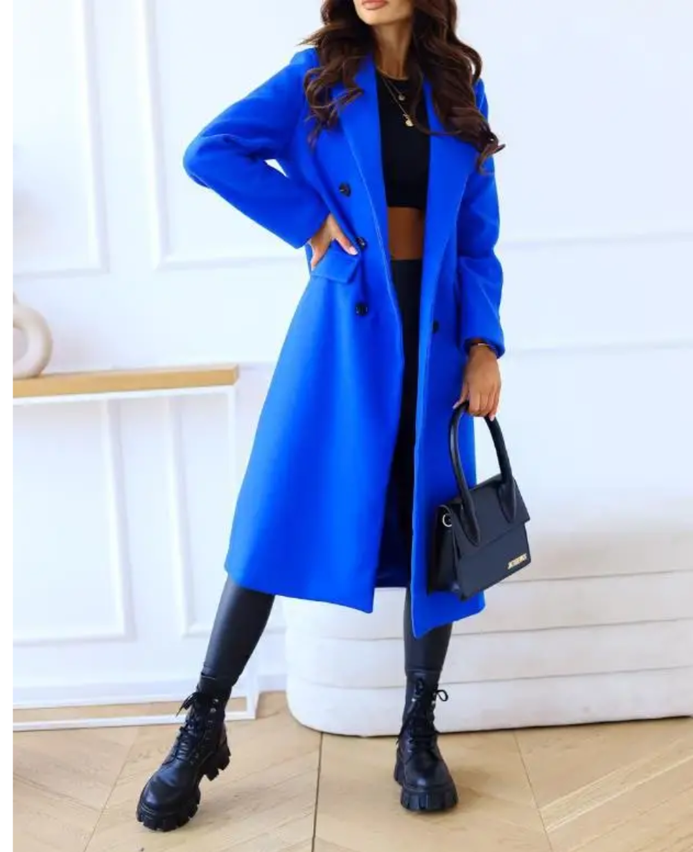 Dames Trenchcoat Lange Warme Herfst Winter Coat