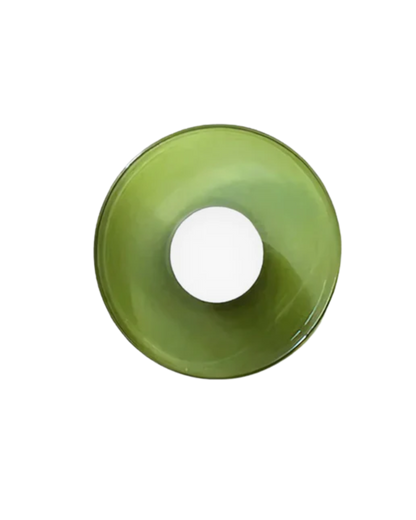 Moderne ronde plafondlamp van glas en ijzer – minimalistische designlamp voor woonkamer en slaapkamer met warme lichtkleur