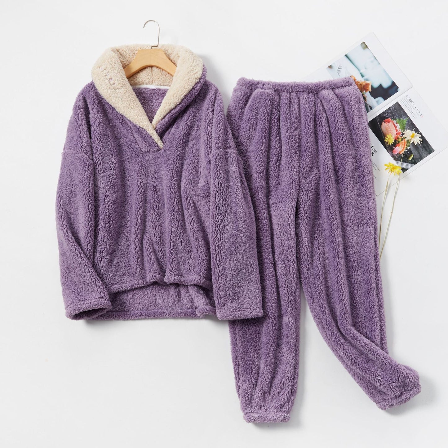 Dames Fleece Pyjama Set Warm en Zacht