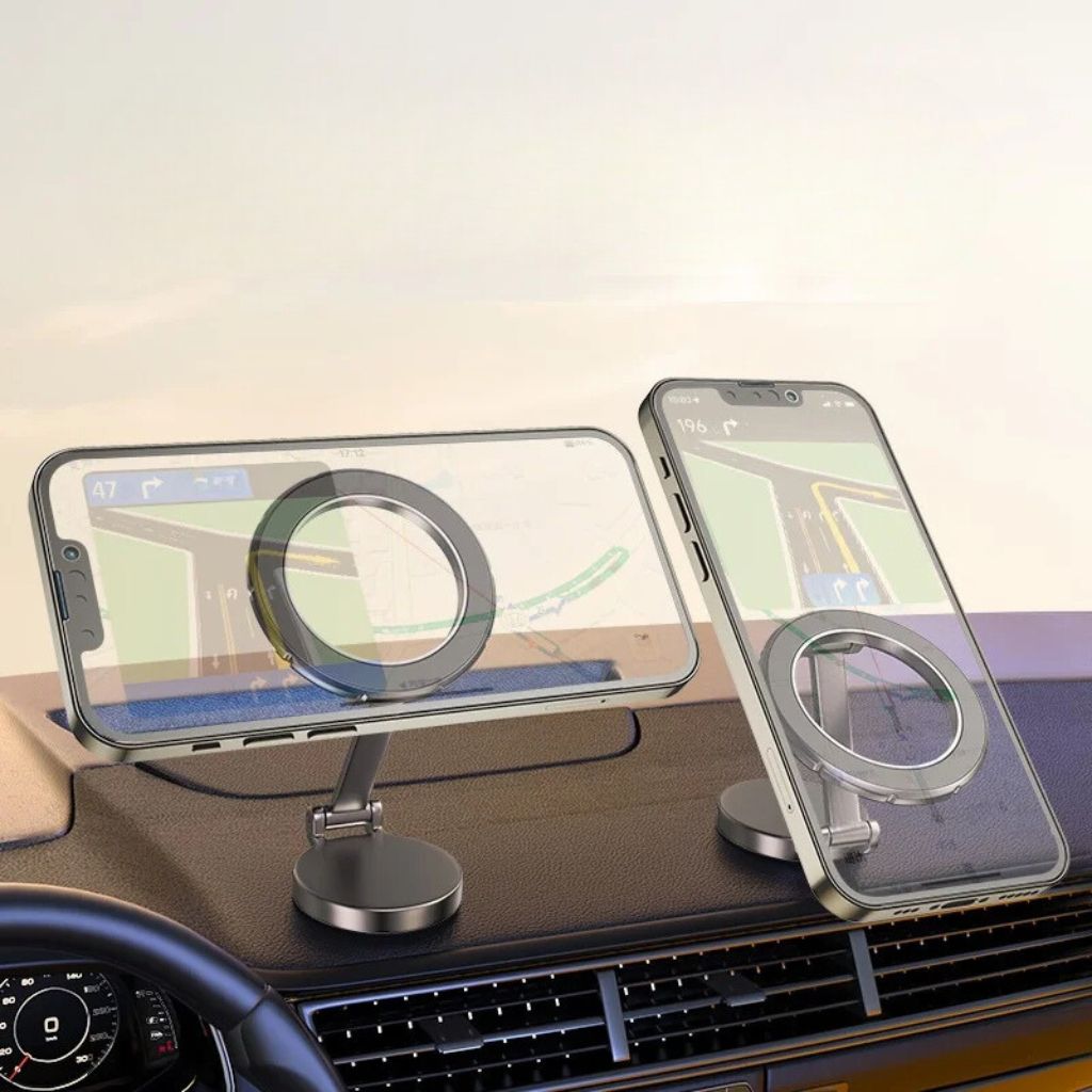 360° Magnetische Telefoonhouder voor Auto met Verstelbare Hoogte en Rotatie