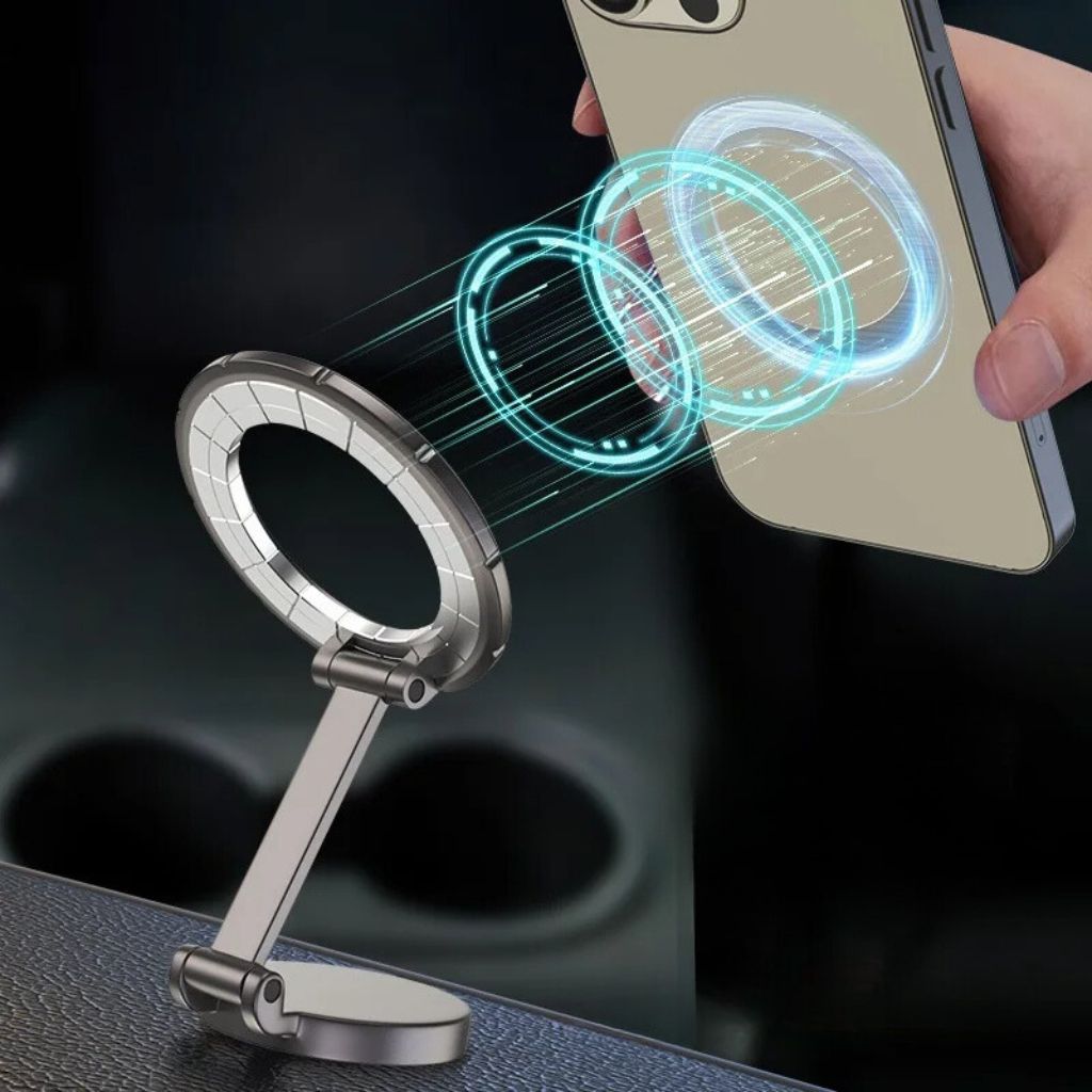 360° Magnetische Telefoonhouder voor Auto met Verstelbare Hoogte en Rotatie