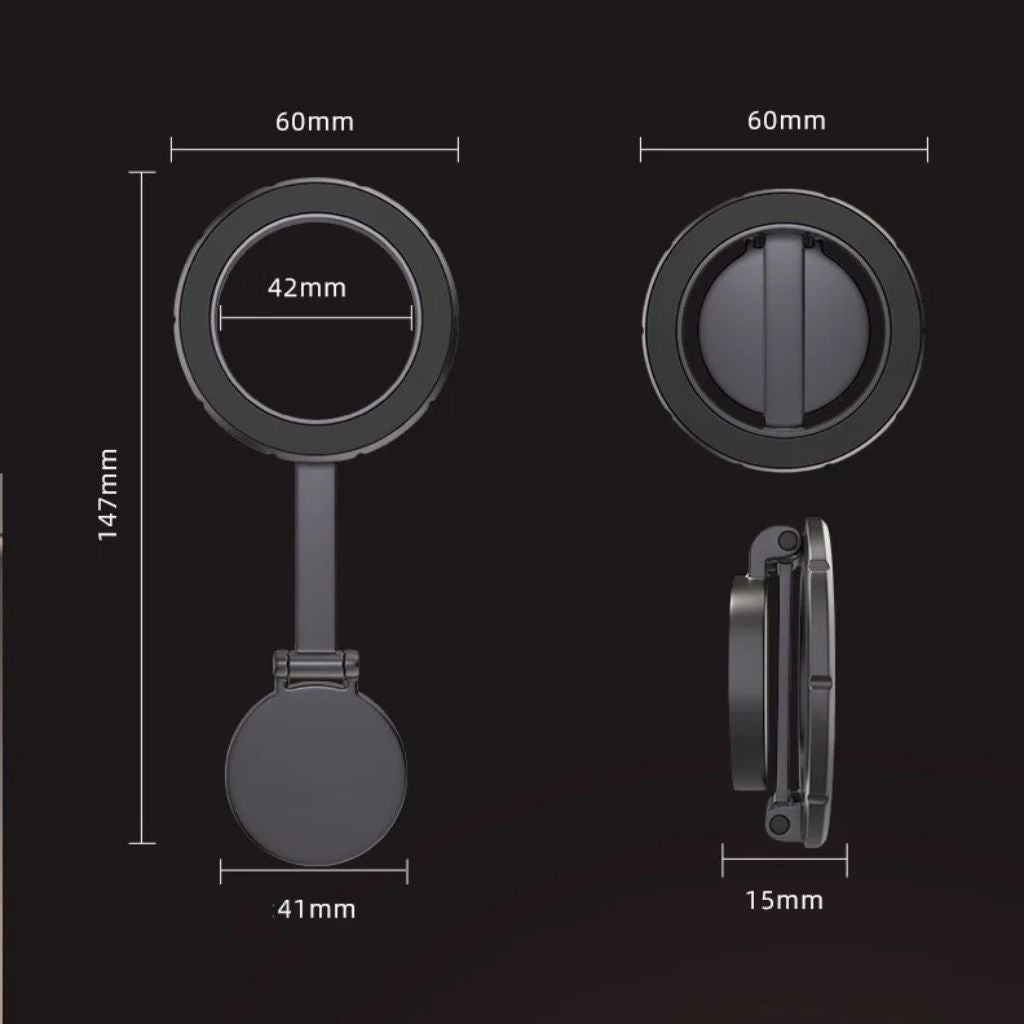 360° Magnetische Telefoonhouder voor Auto met Verstelbare Hoogte en Rotatie