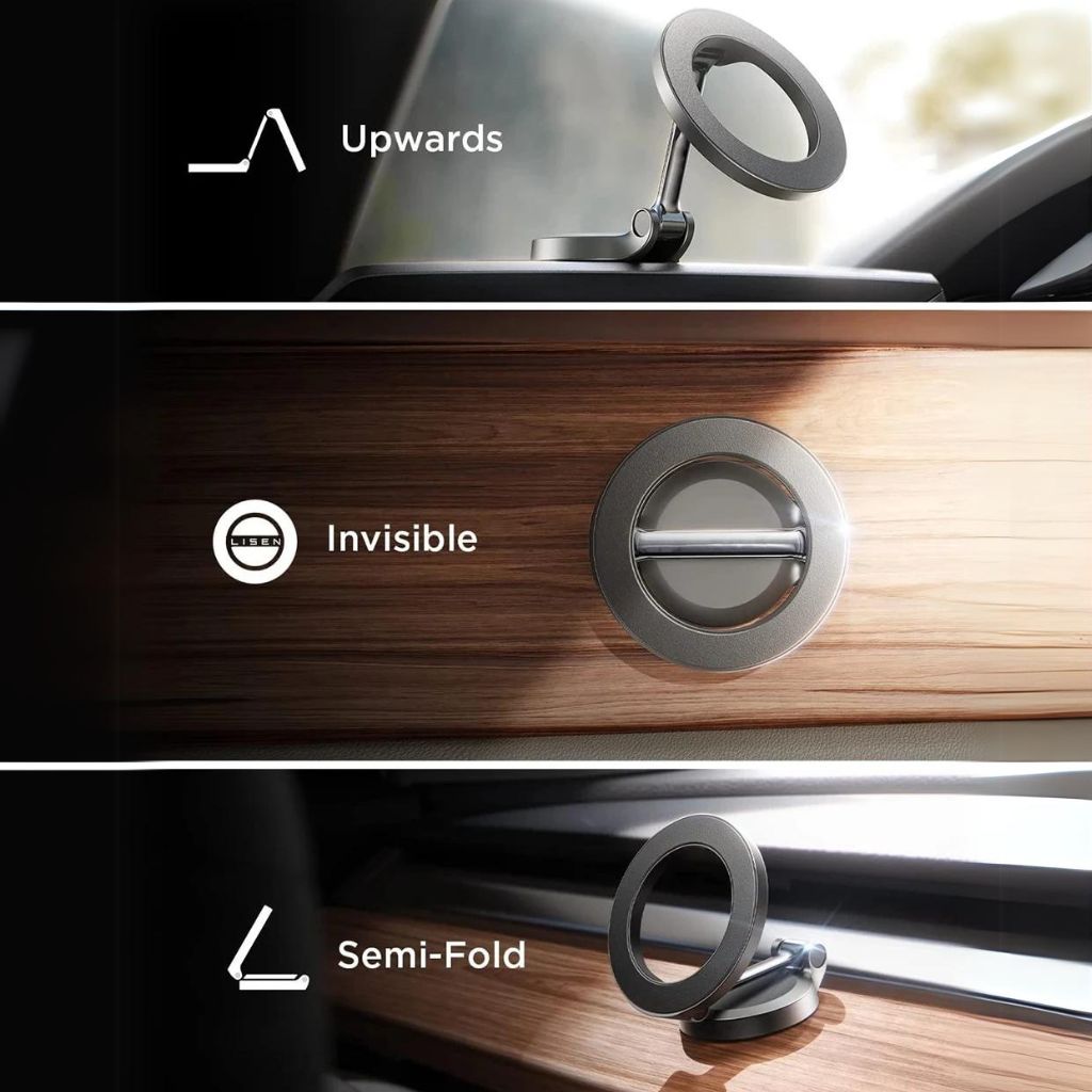 360° Magnetische Telefoonhouder voor Auto met Verstelbare Hoogte en Rotatie