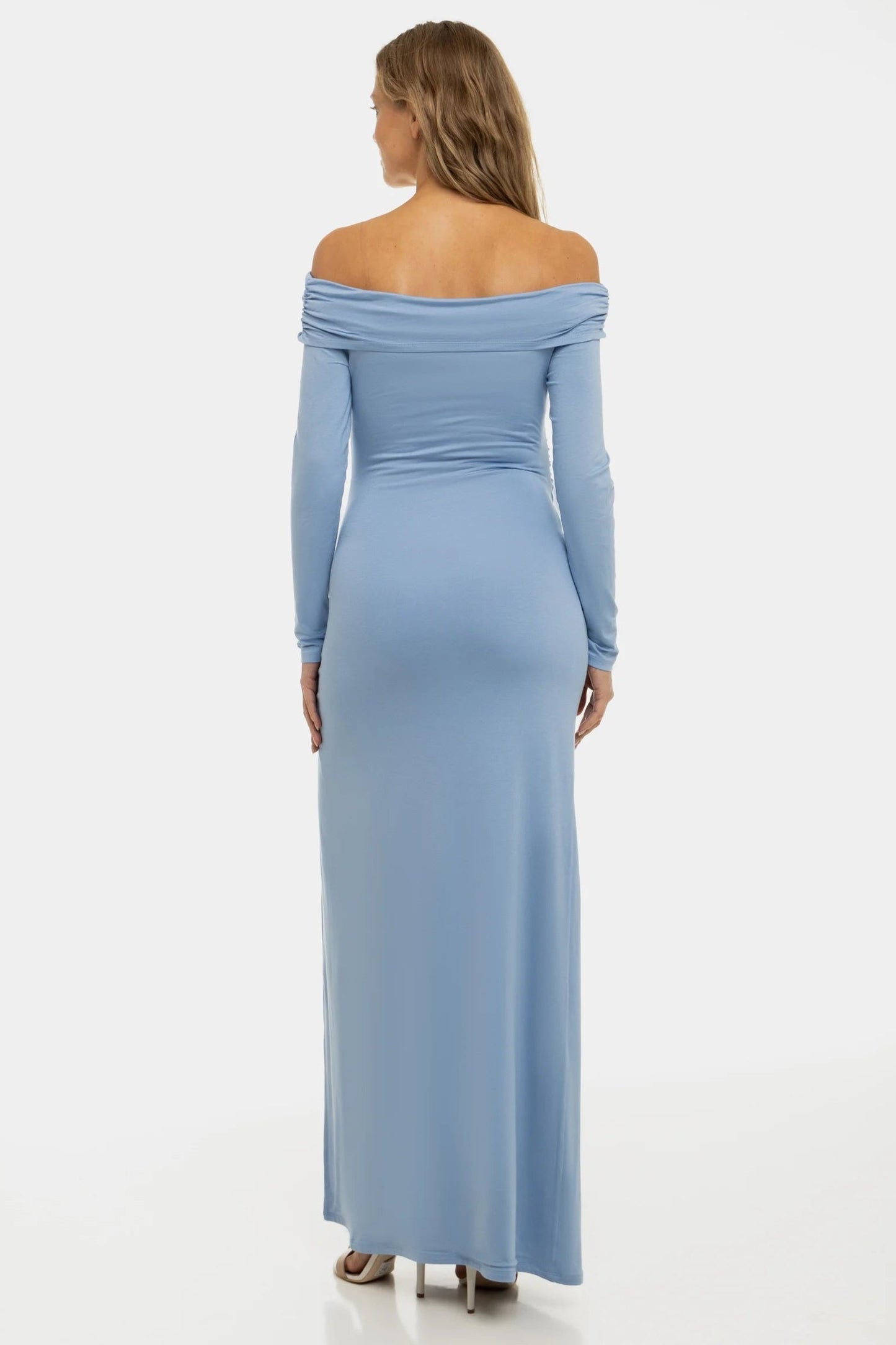 Zwangerschapsjurk Maxi Off Shoulder Elegante Zomerjurk voor Dames