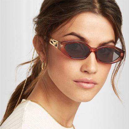 Dames Zonnebril Cat Eye met Statement Pootjes Hoekig Design