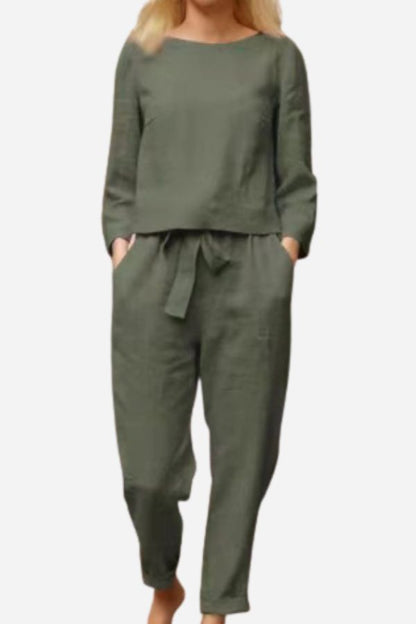 Linnen Tuta voor Vrouw 2-Delig Elegante Zomerset