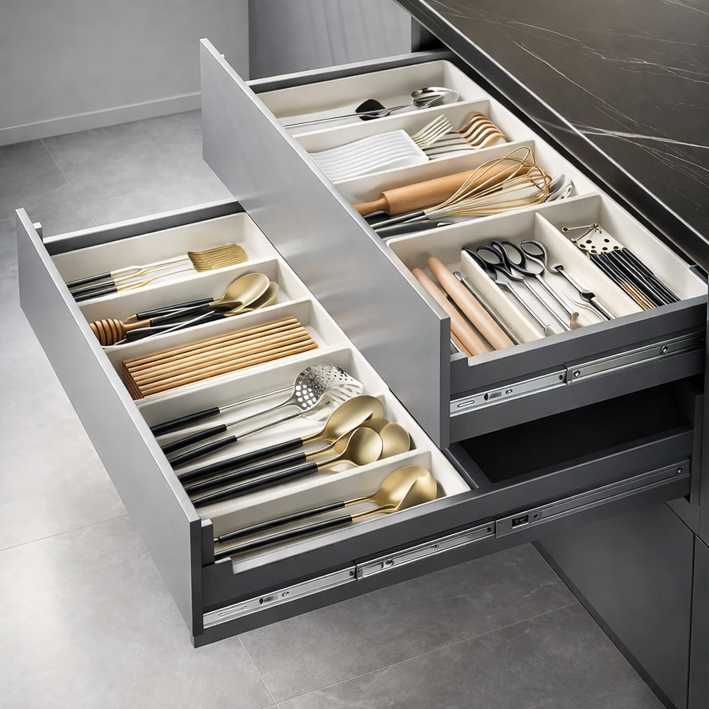 Lade Organizer Verstelbaar Flexibel Keuken Bureau Badkamer Opbergen Bestek Accessoires