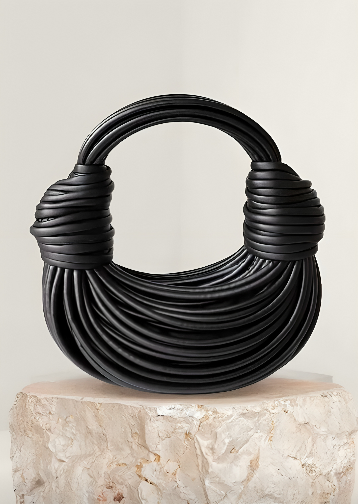 Zwarte Leren Schoudertas Luxe Design Handtas - StudioMarella
