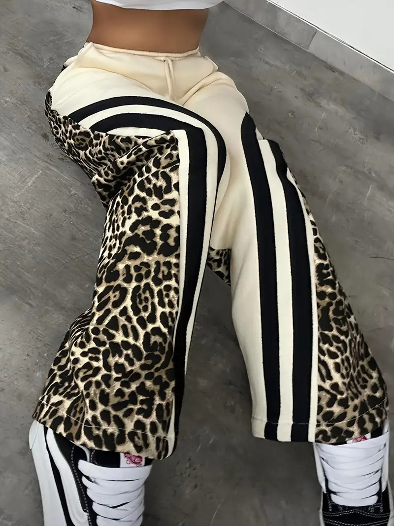 Dames Joggingbroek Fleece Luipaardprint Zacht Gevoerd