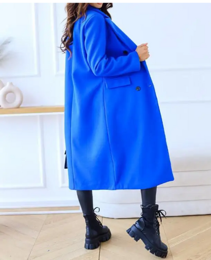 Dames Trenchcoat Lang Elegante Kwaliteit Herfst Winter