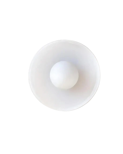 Moderne ronde plafondlamp van glas en ijzer – minimalistische designlamp voor woonkamer en slaapkamer met warme lichtkleur
