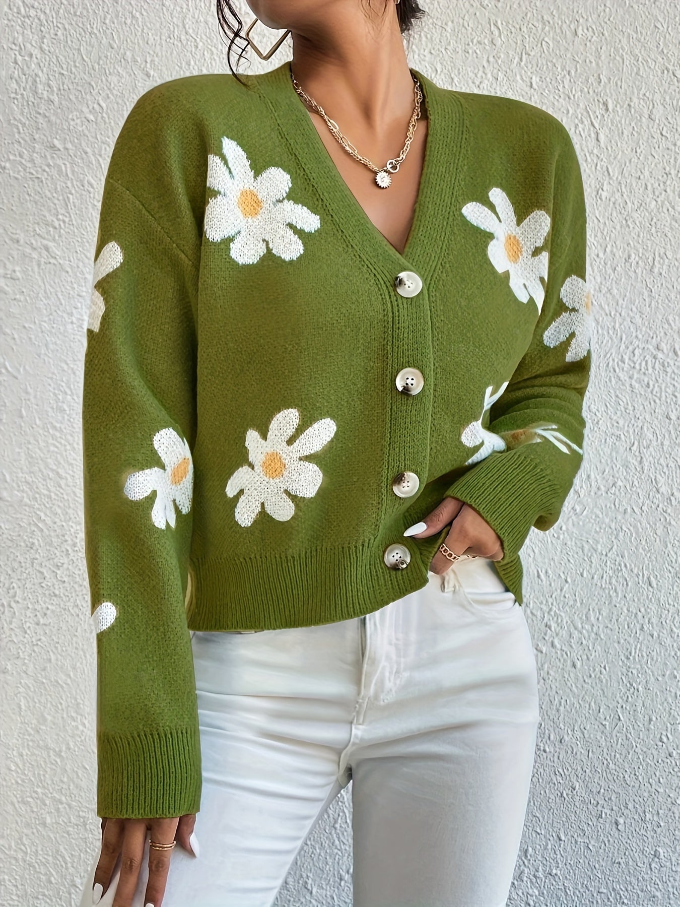 Elegante Coltrui Dames Trui Met Knopen