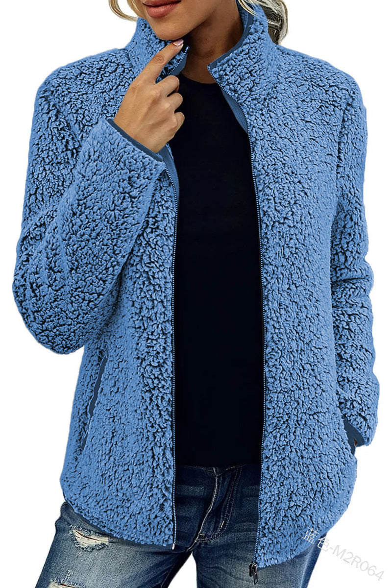 Dames Fleece Jas Warm en Waterdicht met Rits