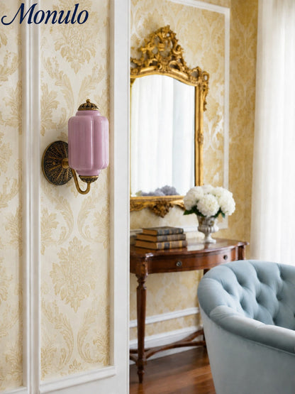 Melkglazen Wandlamp Eloise voor Hal en Slaapkamer | Vintage Wandverlichting met Melkwit Glas