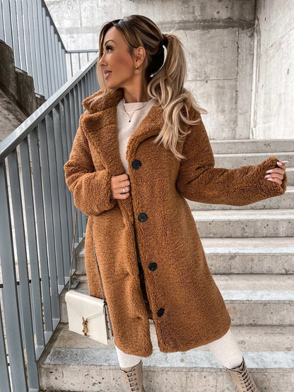 Dames Teddyjas Zacht Warm Elegante Style