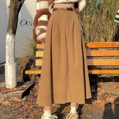 Dames Rok Midi Hoge Taille Zwart A-lijn Stijl