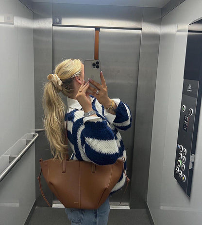 Gebreide Vest Oversized Warme Trui