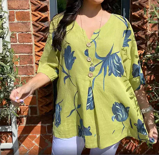 V-hals Tuniek Top Zomerse Jurk Stijl