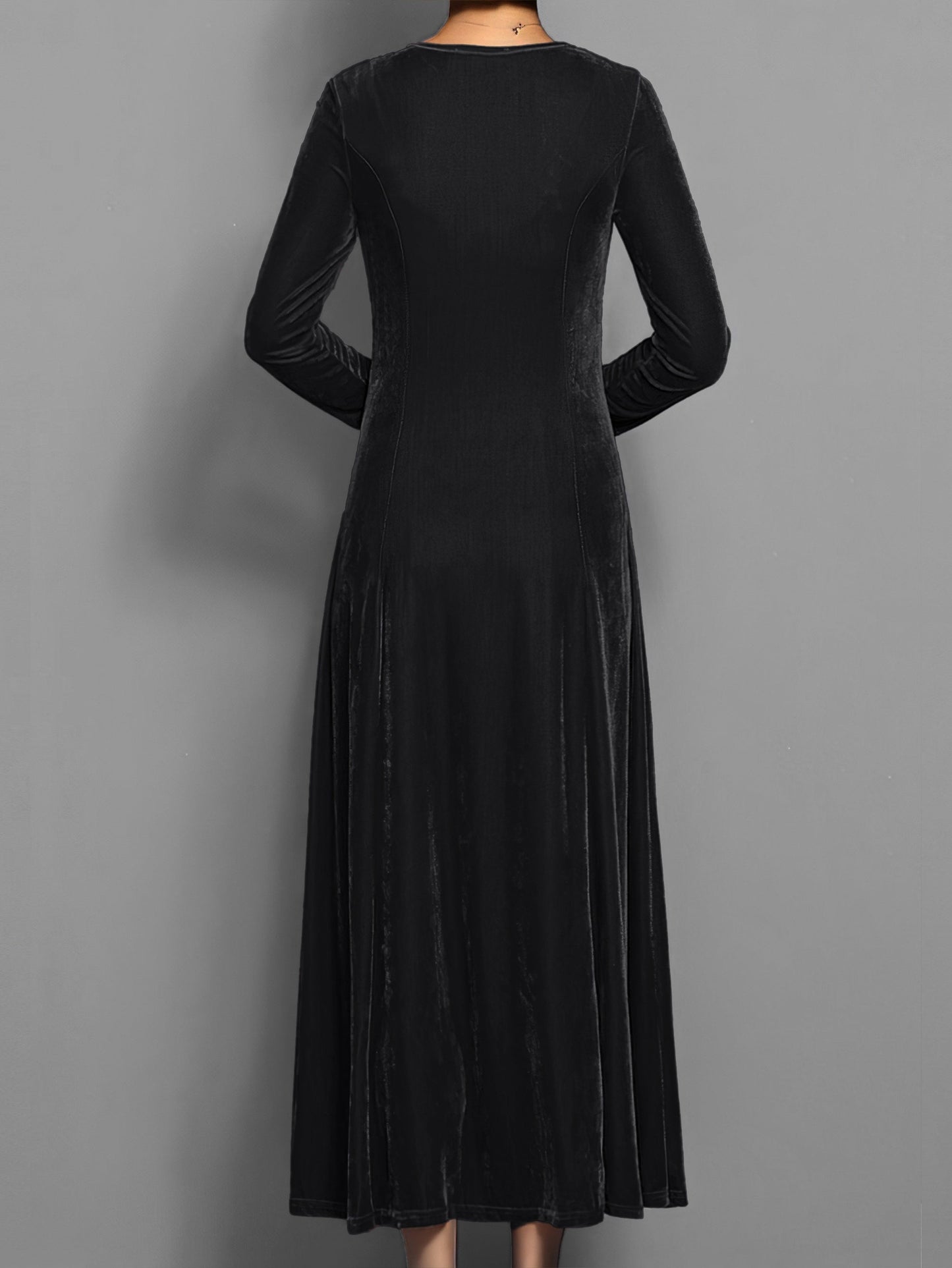 Dames Midi Jurk Lange Mouwen Effekleur Herfst Collectie