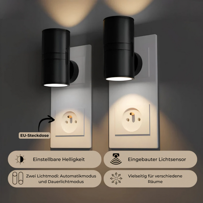 Dimbare Sensorlamp voor in Stopcontact – Warm Wit LED Nachtlampje met Automatische Dag-Nachtsensor