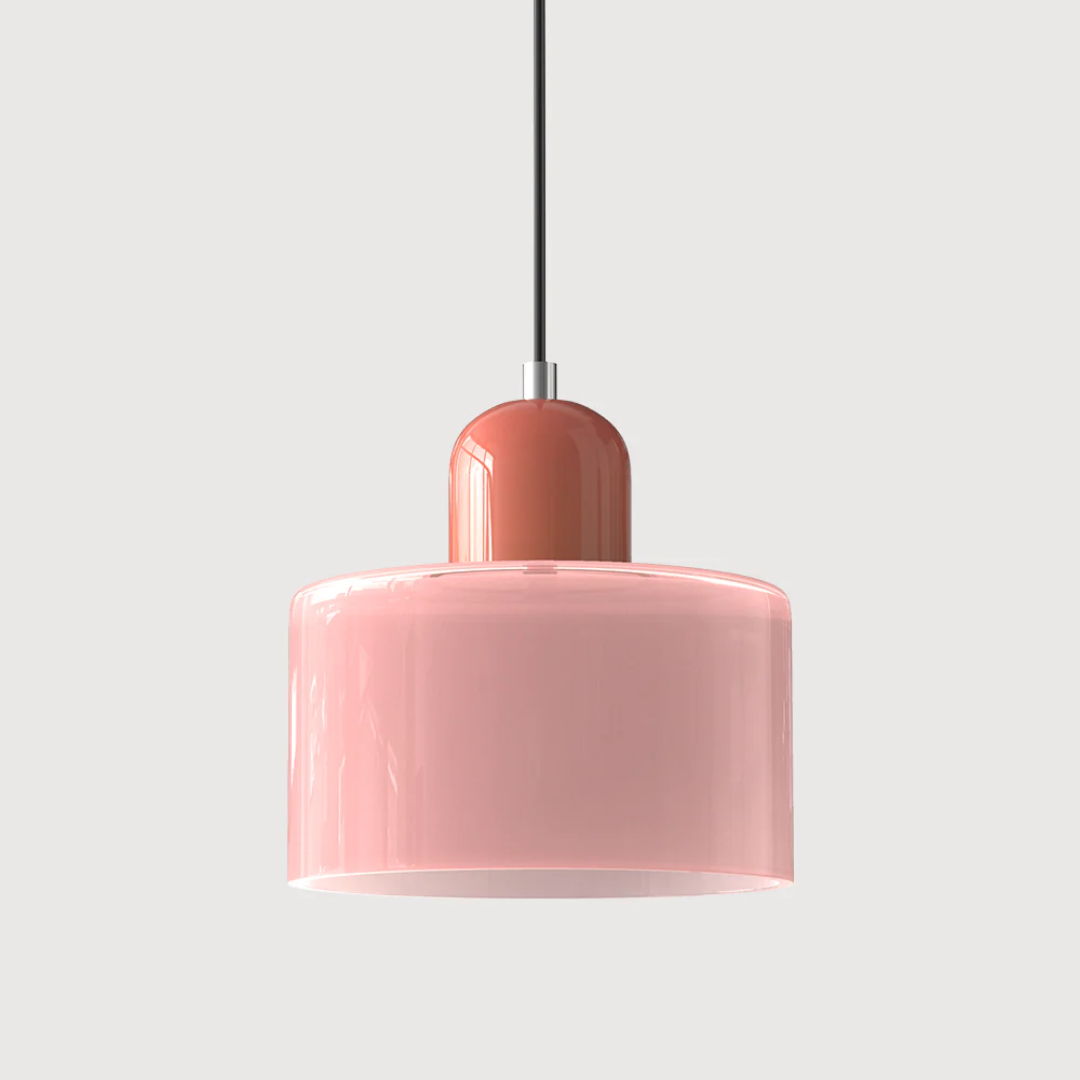 Lismeno Retro Hanglamp Glas 15cm Groen Oranje Eettafel Keuken Vintage Verlichting Compact