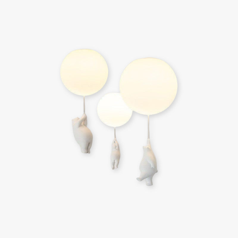 Plafondlamp Kinderkamer Beer Ballon Acryl Metaal Wit Zacht Licht LED E26 Slaapkamer
