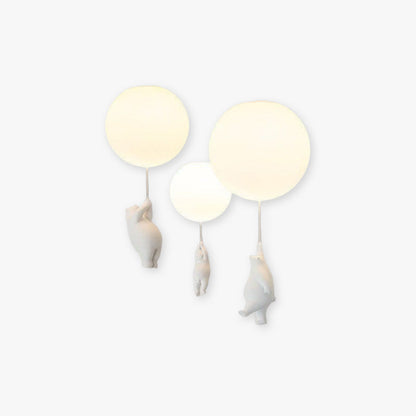 Plafondlamp Kinderkamer Beer Ballon Acryl Metaal Wit Zacht Licht LED E26 Slaapkamer