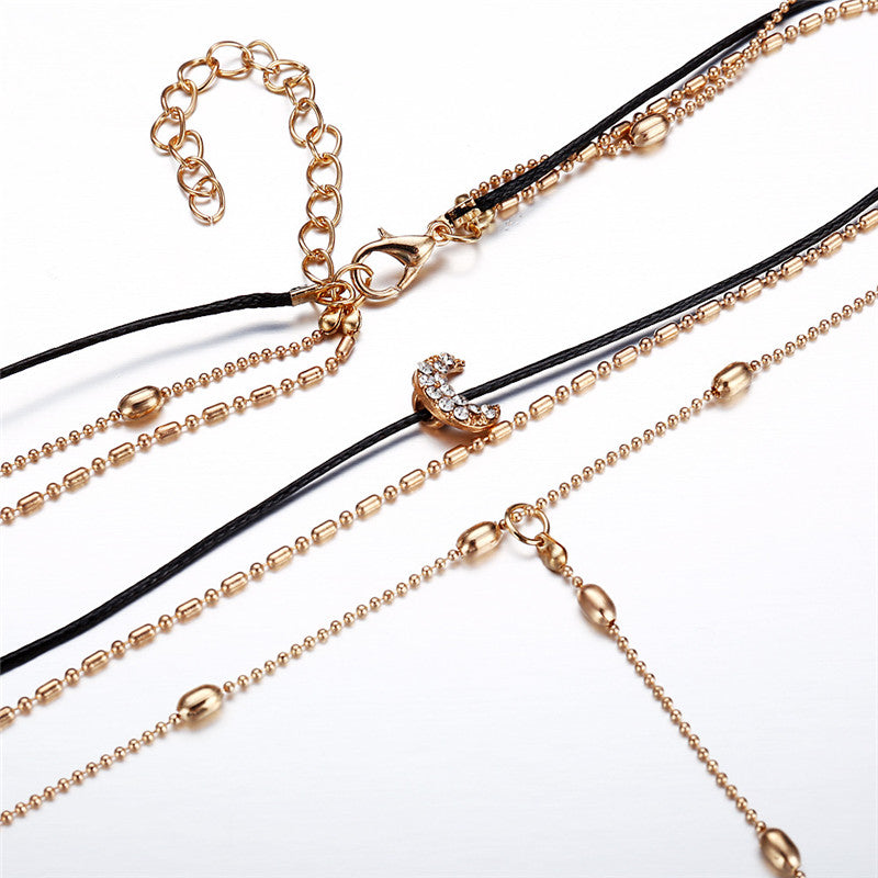 Gouden Choker Ketting voor Vrouw met Hangende Pendant