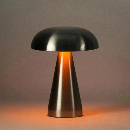 Tafellamp Draadloos Oplaadbaar USB-C Touch Dimbaar Metaal Goud Aluminium Terras