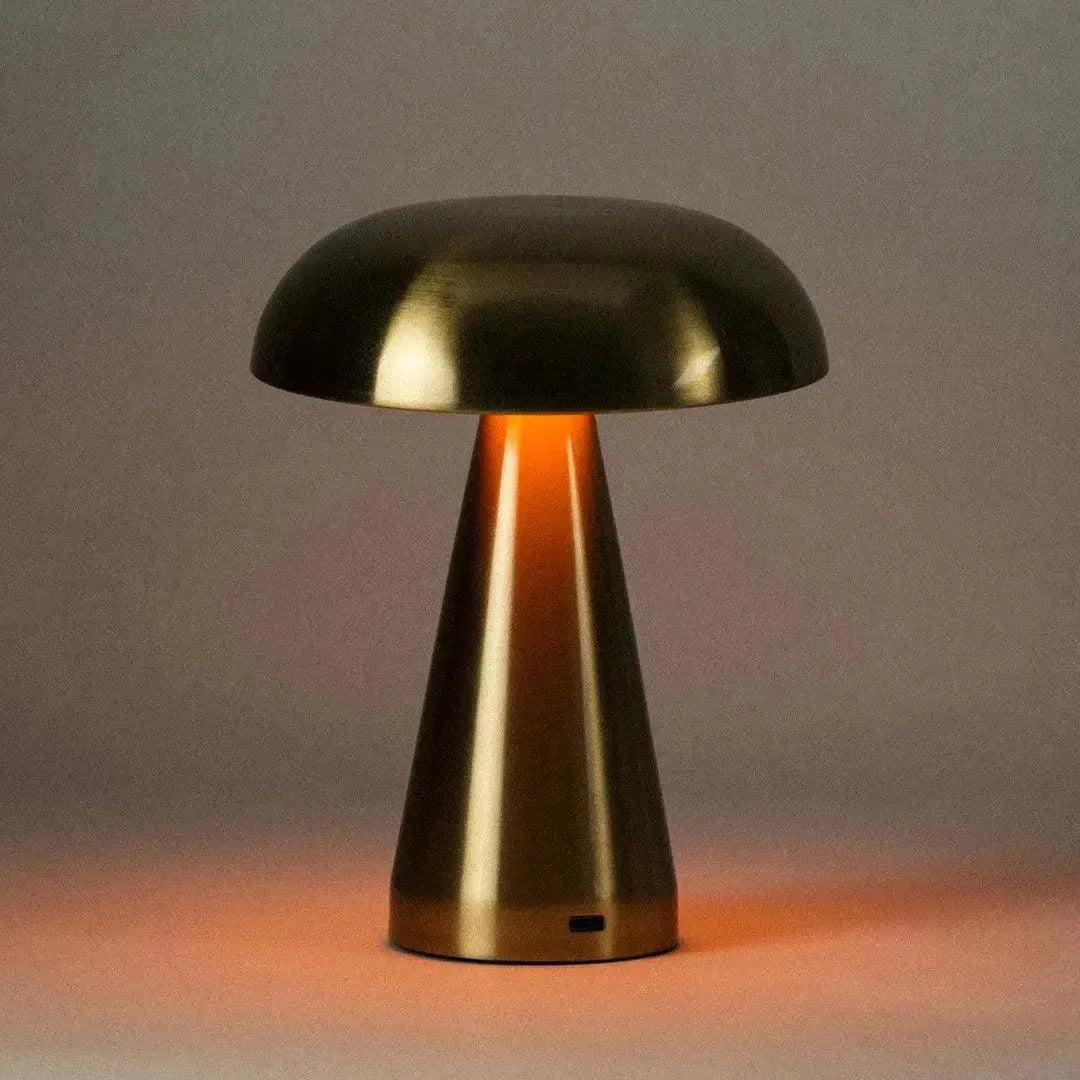 Tafellamp Oplaadbaar Touch Metaal Draadloos 3 Lichtstanden Goud Aluminium USB-C